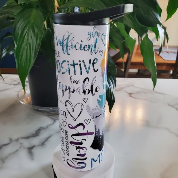 Love Yourself Motivational 30oz Tumbler with duo lids 🎉sale - Picture 8 of 11